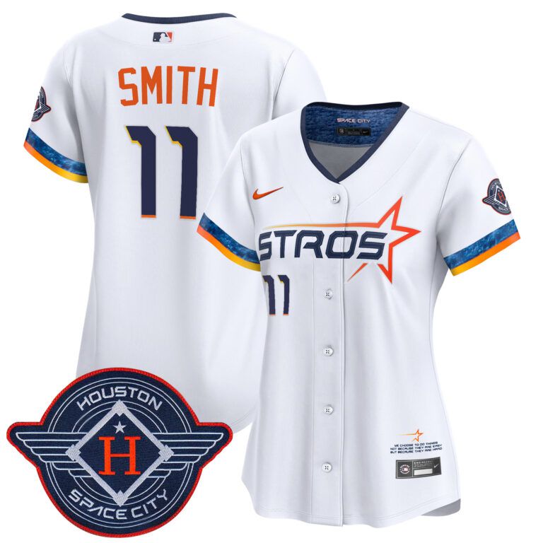 Women Houston Astros #11 Smith white 2025 City Connect Vapor Limited Stitched Jersey->women mlb jersey->Women Jersey